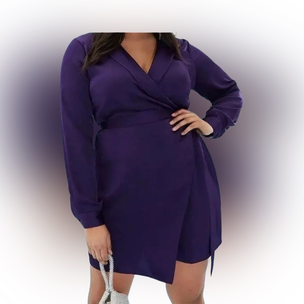 Forever 21 Plus Women purple wrap dress size 1x